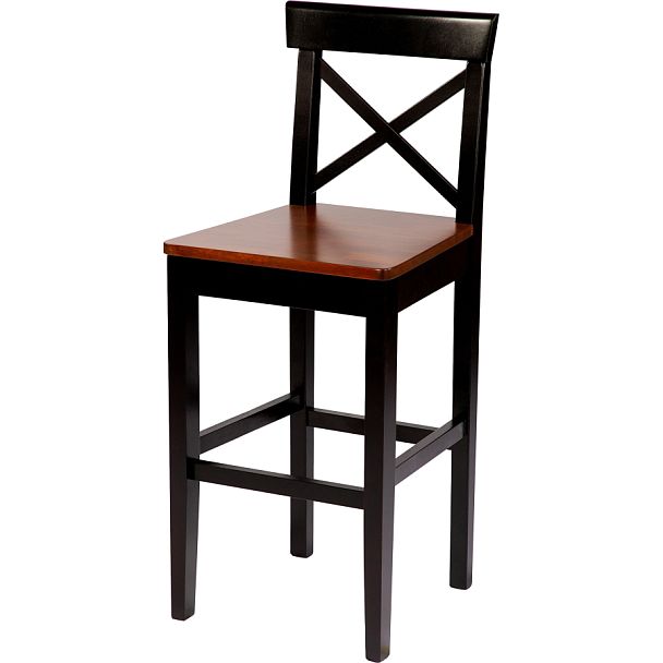 Комплект деревянных полубарных стульев с жестким сиденьем Бергольф Венге/Темный орех, 2 шт. - Вид 1