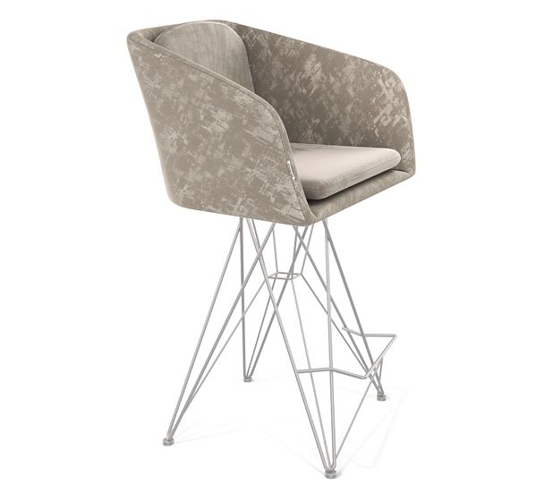 Стул полубарный Sheffilton SHT-ST43-1/S66-1 карамельный латте/хром лак - Вид 2