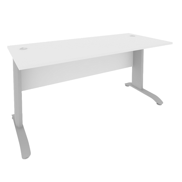 Riva Metal-L Стол письменный ПЛ.СП-4 Белый/Тёмно-серый металл 1600*720*750 - Вид 1