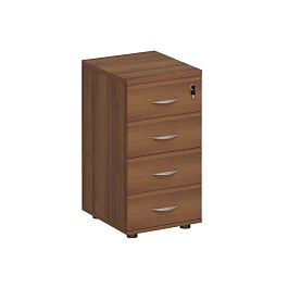 Тумба приставная 4-х ящичная с замком Комфорт КФ К.311 ОФ французский орех - Фото предпросмотра