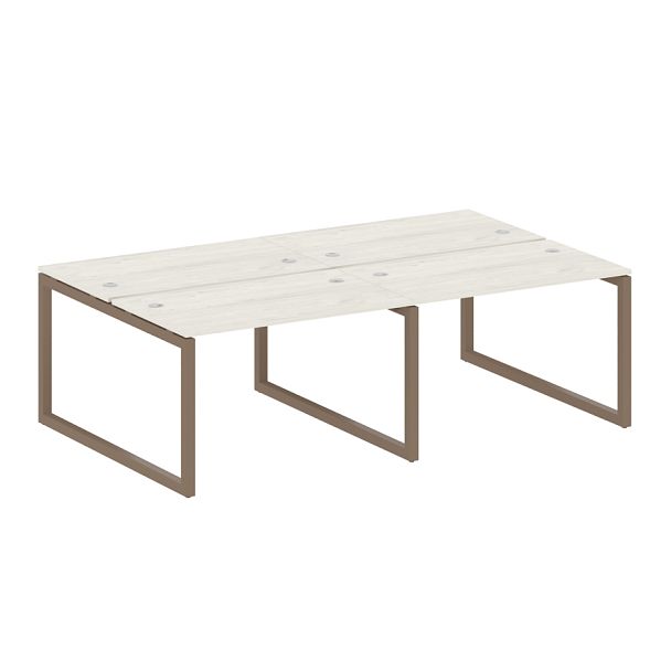 Metal System Quattro Р. ст. на 4 раб. места на О-образном м/к 50БО.СМ-4.2 Дуб наварра/Мокко металл 2400*1475*750 - Вид 1