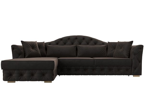 Диван угловой Артис левый угол Велюр коричневый - Вид 2