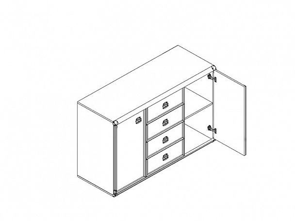 Комод Индиана JKOM 2d4s - Вид 2