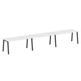 Metal System Р. ст. на 3 раб. места на А-образном м/к БА.СМ-3.4 Белый/Антрацит металл 4800*720*750 - Фото предпросмотра