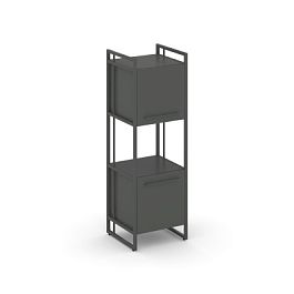 Rift Шкаф 3 ниши узкий RF.SU-33 (U) Антрацит/Металл Антрацит 420*396*1286 - Фото предпросмотра