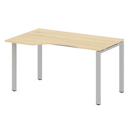 Metal System Стол криволинейный левый на П-образном м/к БП.СА-2 (L) Акация/Серый металл 1400*900*750 - Фото предпросмотра