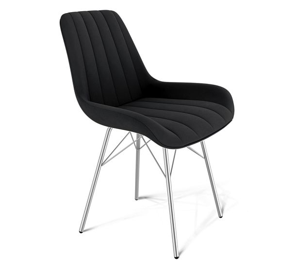 Стул Sheffilton SHT-ST37/S64 ночное затмение/хром лак - Вид 1