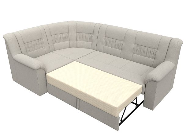 Диван угловой Карелия левый угол Рогожка бежевый - Вид 7