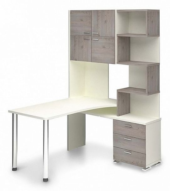 Стол компьютерный Домино нельсон СР-500М140 Белый/Нельсон правый - Вид 1