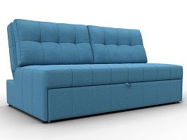 Диван прямой Лига-107 (160) Рогожка голубой - Фото предпросмотра