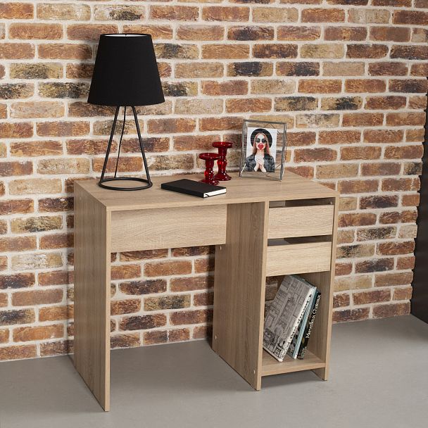 Стол письменный/компьютерный BRABIX "Scandi CD-017", 900х450х750 мм, 2 ящика, дуб сонома, 641895, ЦБ013706-2 - Вид 10