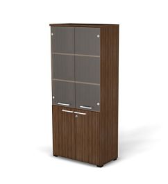 SMART/СМАРТ RS158-78Х44 Шкаф комби стекло с замком з/с лдсп 786х436х2104 Дуб Катания - Фото предпросмотра