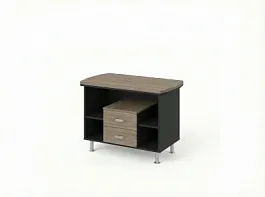 BRL RB074-100x60 Тумба сервисная на цокольных опорах 1000х600х760 Шорвуд/Черный - Фото предпросмотра