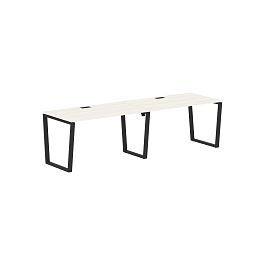 Стол 2-х местный EVWST 2780 Ясень Траун/Черный 2726х800х750 EDIS - Фото предпросмотра