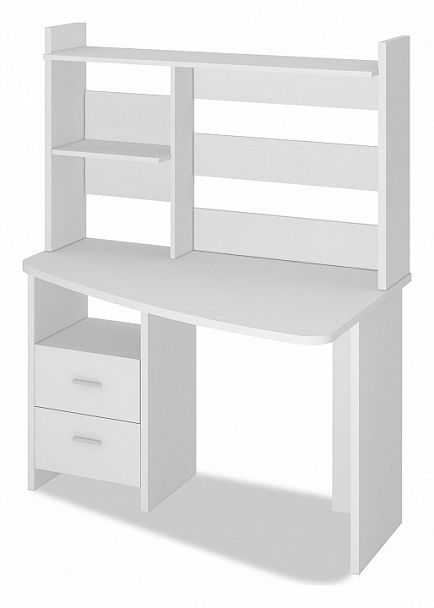 Стол компьютерный Домино Лайт СКЛ-Крл 120+НКЛ-120 Белый правый - Вид 1