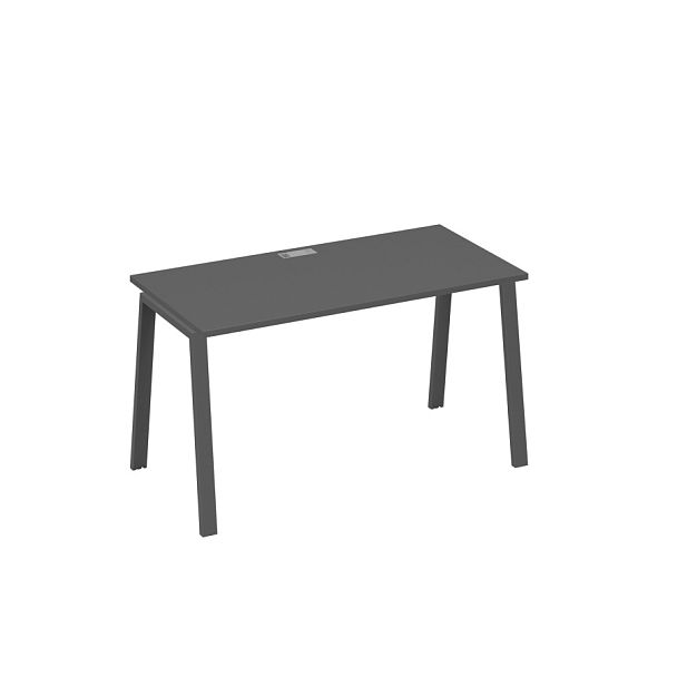 Стол письменный на металлокаркасе TRE A4 А4 Б3 014 БП антрацит премиум / металлокаркас антрацит - Вид 1