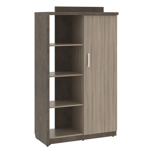 Шкаф СФ-534172 Бетон чикаго тем F187 ST9/Дрифтвуд H3090 ST22 1037х454,5х1770 WOOD&STONE - Вид 1