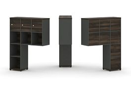 Concept Надставка высокая CN.ONV-003 Дуб Мали/Антрацит/Металл Антрацит 1099*350*1486 - Фото предпросмотра