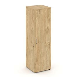 Стайл Проджект Гардероб узкий глубокий SN.GB-002 Тиквуд Светлый/Черный Ручки 600*600*1982 - Фото предпросмотра