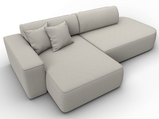 Диван угловой Лига-065 БП угол левый Рогожка бежевый - Вид 6