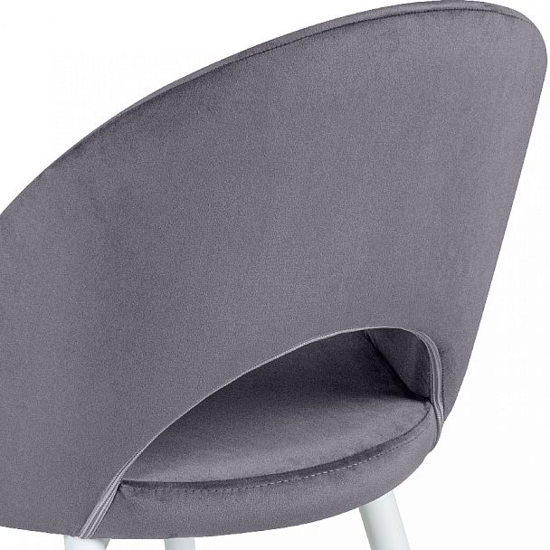 Комплект кухонных стульев Рэди серый велюр/белый, 2 шт. - Вид 10