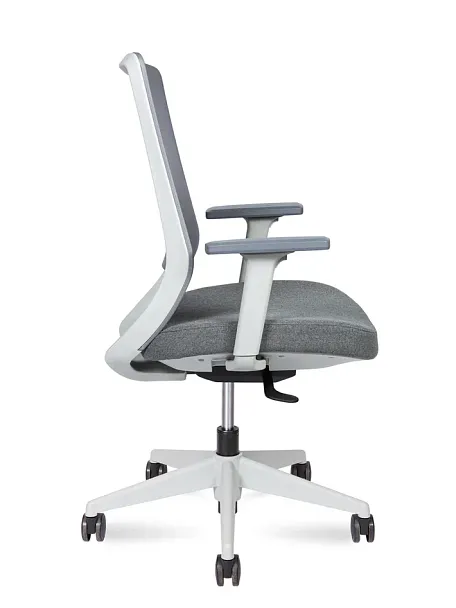 Кресло офисное / Mono grey LB  / серый пластик / серая ткань / серая сетка - Вид 4