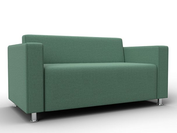 Диван прямой Лига-093 ВН Рогожка зеленый - Вид 1