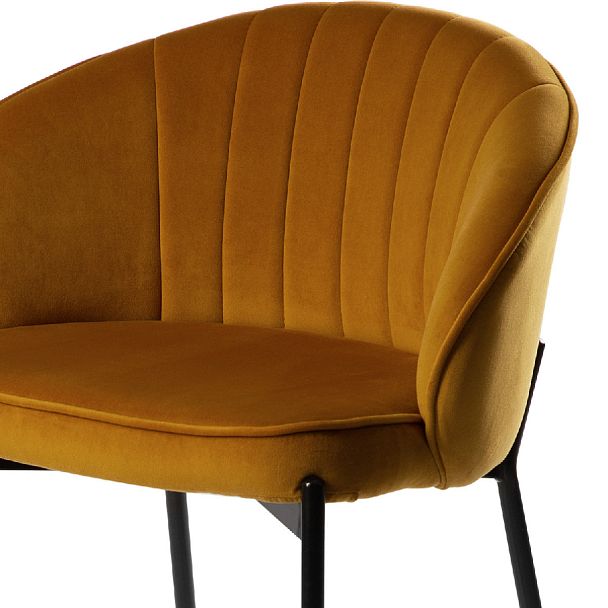 Комплект полубарных стульев Миэль горчичный/черный, 3 шт. - Вид 6