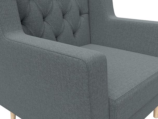 Кресло Брайтон Люкс Рогожка серый - Вид 4