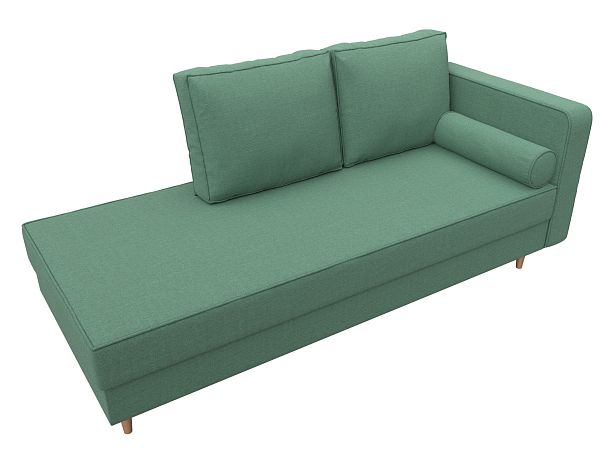 Кушетка Прайм правая Рогожка зеленый - Вид 5