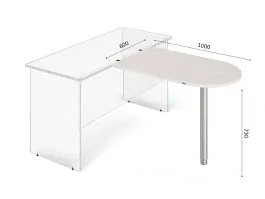 UNITY PБП-100-60 Дуб Молочный Брифинг 600х1000х730 - Фото предпросмотра