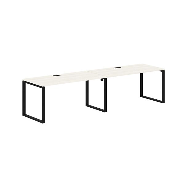 Стол 2-х местный EQWST 3180 Ясень Траун/Черный 3126х800х750 EDIS - Вид 1