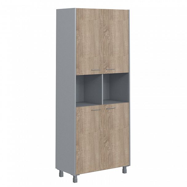 Шкаф "Offix new" OHC 87.4 дуб сонома/металлик - Вид 1