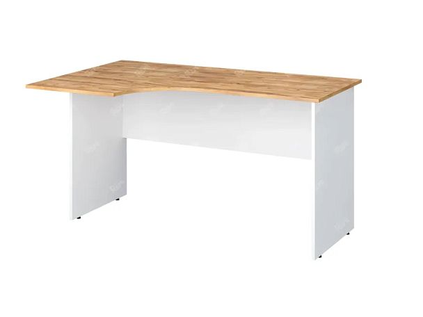 TANDEM RTD013-140L-ME Стол эргономичный левый 1400х900х750 Таксония медовая/Белый - Вид 1