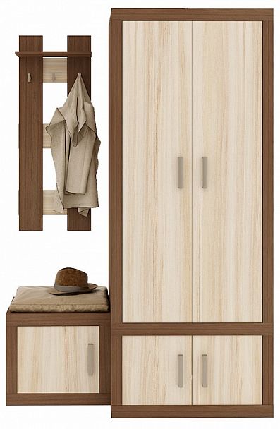 Стенка для прихожей Toivo ТОЙ-ПР 2 Карамель/Шамони - Вид 1
