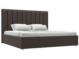 Кровать интерьерная Афродита 200 Рогожка коричневый - Фото предпросмотра