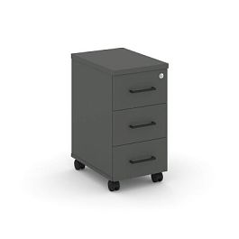 Стайл Проджект Тумба мобильная з/с ЛХДФ SN.TM-004 Антрацит/Черный Ручки 320*460*611 - Фото предпросмотра