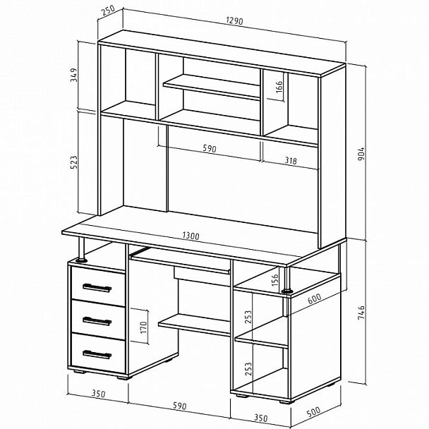 Стол компьютерный Амбер-19 - Вид 2