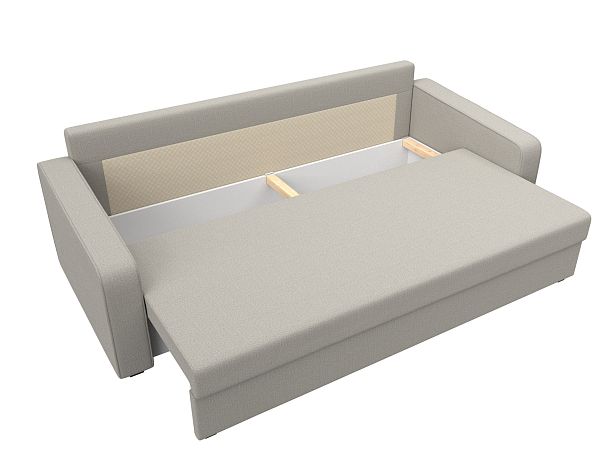 Диван прямой Лига-009 Рогожка бежевый - Вид 7