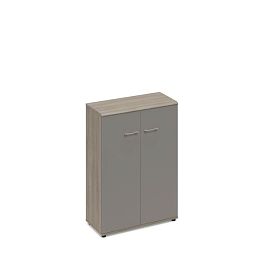 Шкаф средний закрытый (топ МДФ) Time metal МР 9364 МП/ВЛ/ВЛ вяз либерти (корпус, столешница, топ) / мокко премиум (фасад) - Фото предпросмотра