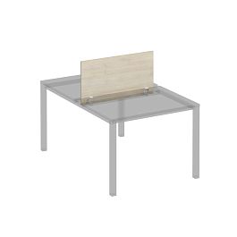 Экран для рабочей станции 100 на белом металлокаркасе КФ Комфорт КФ К.Б 845 ДШ дуб шамони - Фото предпросмотра