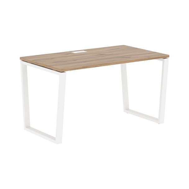 Стол прямой EVST 1380 Дуб Денвер светлый/Белый 1360х800х750 EDIS - Вид 1