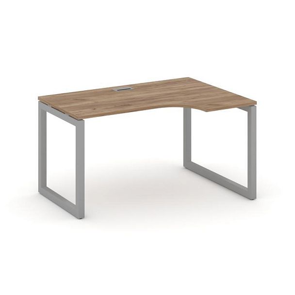 Стайл Проджект Стол рабочий эргоном. SN-5O.SPA-012(R) Дуб Табак/Металл Серый 1580*700/980*750 - Вид 1