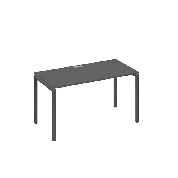 Стол 140x70 письменный на каркасе DUE A4 А4 С2 014 БП антрацит премиум / металлокаркас антрацит - Вид 1