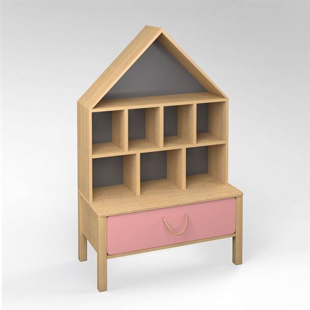 Стеллаж для игрушек детский Скандинавия ДОМИК - Вид 2