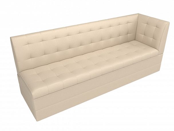 Кухонный диван Бриз с углом (полностью экокожа бежевая) - Вид 5