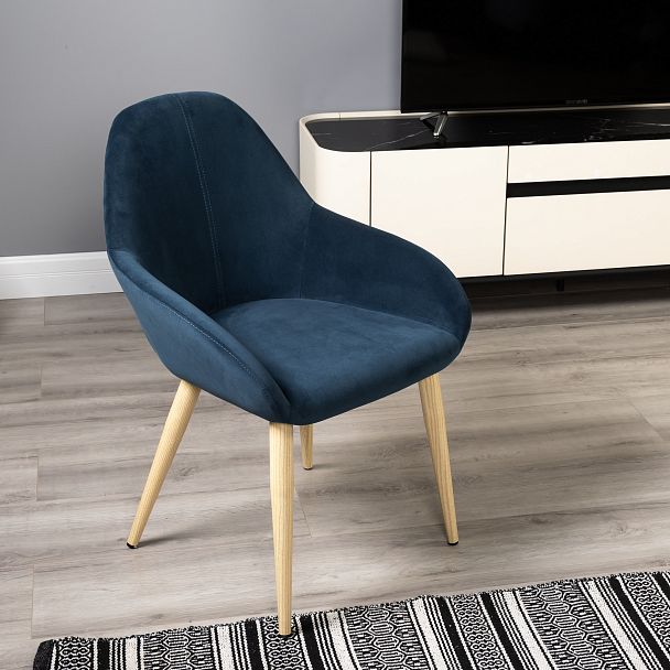 Кресло Kent Diag blue/нат.дуб - Вид 9