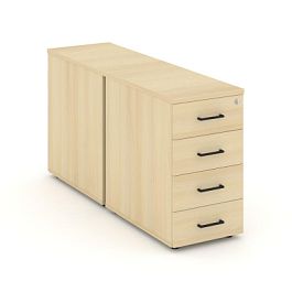 Стайл Проджект Тумба опорная/приставная SN.TOP-011 Акация Лорка/Черный Ручки 416*1232*750 - Фото предпросмотра