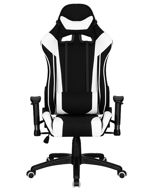 Кресло игровое DOBRIN DALLAS (черно-белая ткань) - Вид 6