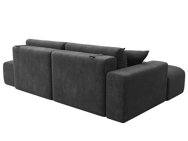 Диван угловой Лига-036 НПБ Модерн левый угол Велюр серый - Вид 6